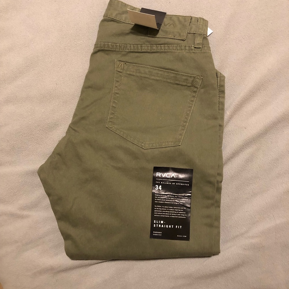 RVCA Stay Pants 34x32 Olive Green *BRAND NEW*